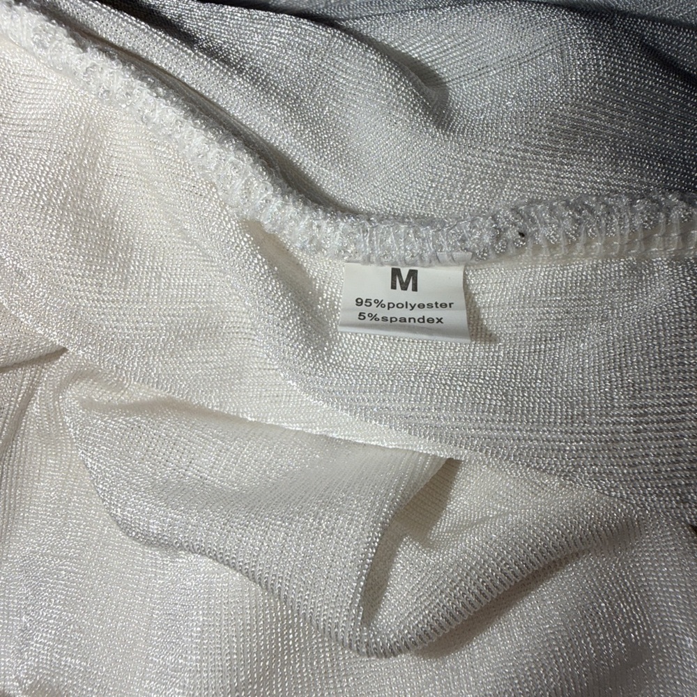 White Ruched One-Shoulder Top - Picture 3 of 3